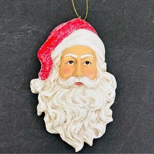 Santa Claus Face Christmas Tree Ornament 6”